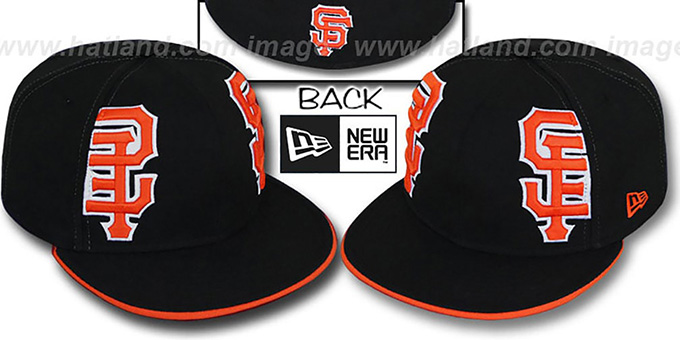 SF Giants 'MIRROR PANELCUT' Black Fitted Hat by New Era