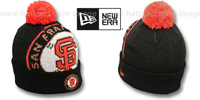 SF Giants 'MLB-BIGGIE' Black Knit Beanie Hat by New Era