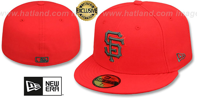 SF Giants 'MLB TEAM-BASIC' Fire Red-Charcoal Fitted Hat by New Era