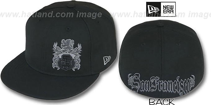 SF Giants 'OLD ENGLISH SOUTHPAW' Black Fitted Hat by New Era