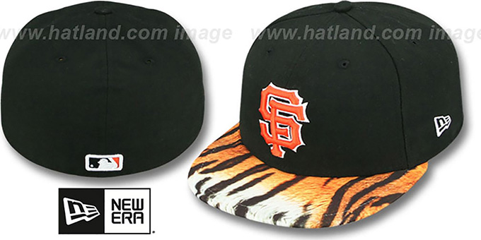 SF Giants 'REAL TIGER VIZA-PRINT' Black Fitted Hat by New Era