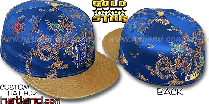 SF Giants 'SATIN DRAGONS' Royal-Gold Fitted Hat by New Era