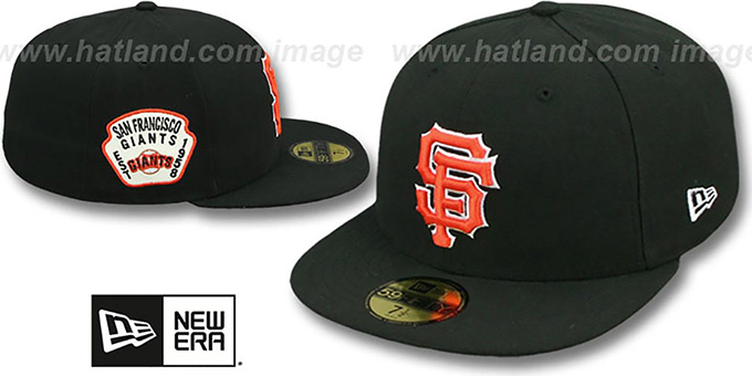 SF Giants 'SIDE TEAM-PATCH' Black Fitted Hat by New Era