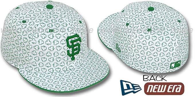 SF Giants 'ST PATS FLOCKING' White Fitted Hat by New Era