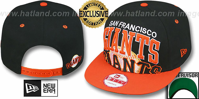 SF Giants 'SUPER-LOGO ARCH SNAPBACK' Black-Orange Hat by New Era