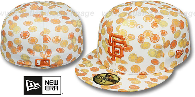 SF Giants 'TOKENS' White-Orange Fitted Hat by New Era