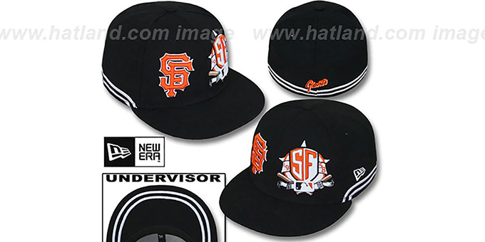 SF Giants 'TWO-BIT' Black-White Fitted Hat by New Era