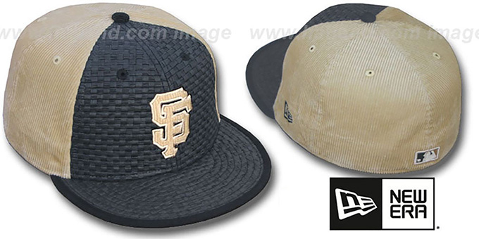 SF Giants 'WEAVE-N-CORD' Fitted Hat by New Era - black-tan