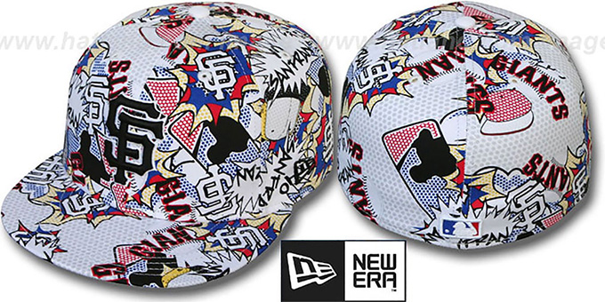 SF Giants 'YO-CITY POP-UP' White-Multi Fitted Hat by New Era