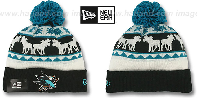 Sharks 'THE-MOOSER' Knit Beanie Hat by New Era