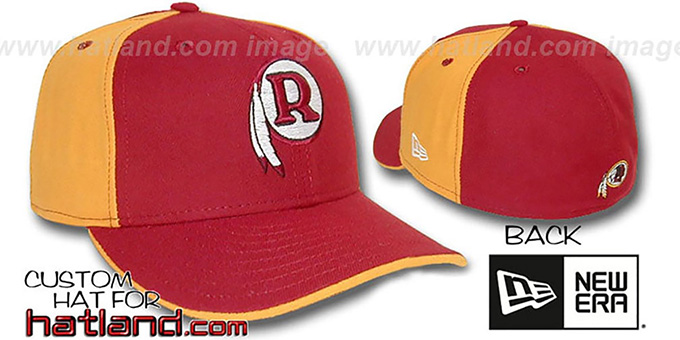 Skins THROWBACK 'PINWHEEL' Burgundy-Gold Fitted Hat