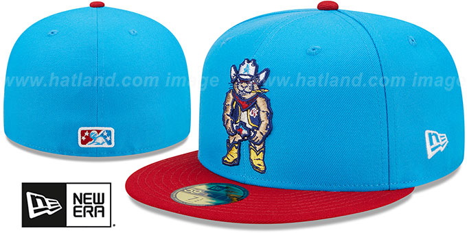 Sod Poodles 'MILB MARVEL DEFENDERS' Blue-Red Fitted Hat by New Era