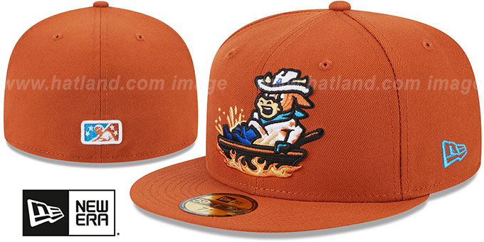 Sod Poodles 'THEME NIGHT' Burnt Orange Fitted Hat by New Era