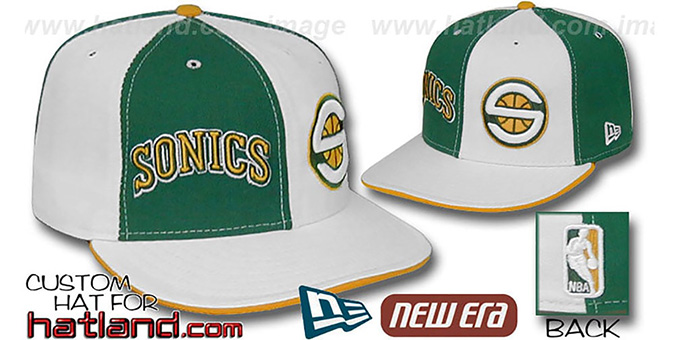 Sonics 'DOUBLE WHAMMY' Kelly-White Fitted Hat