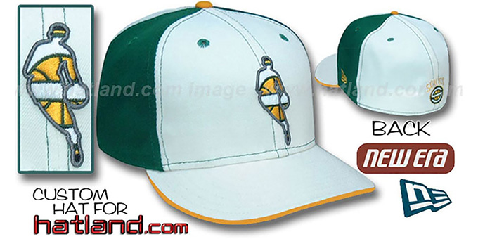 Sonics 'INSIDER PINWHEEL' White-Kelly Fitted Hat by New Era