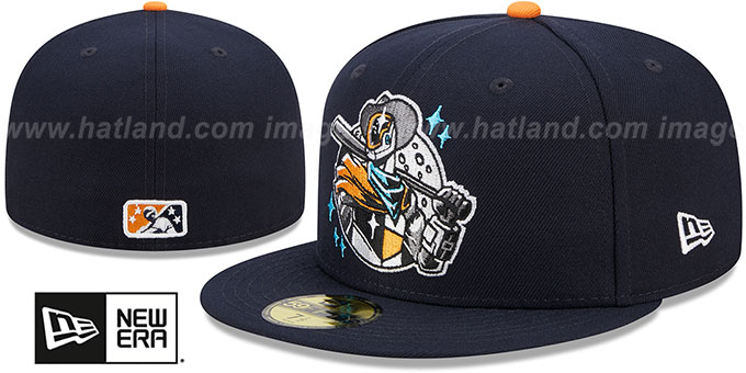 Space Cowboys 'MILB MARVEL DEFENDERS' Navy Fitted Hat by New Era