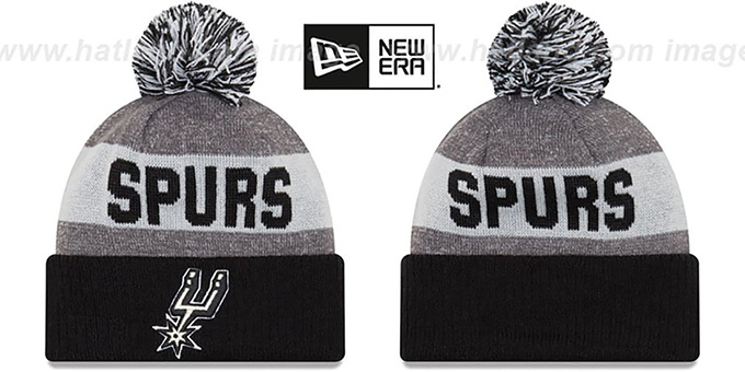 Spurs 'ARENA SPORT' Black-Grey Knit Beanie Hat by New Era