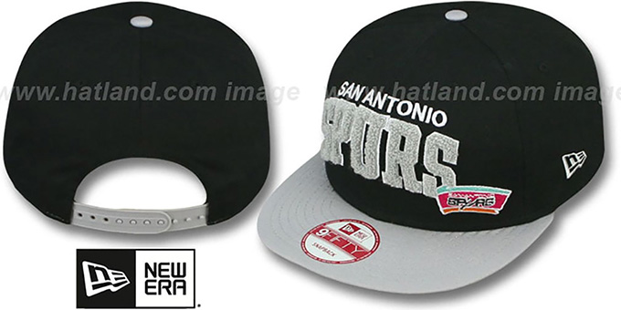 Spurs 'CHENILLE-ARCH SNAPBACK' Black-Grey Hat by New Era