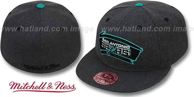 Spurs 'GREY HEDGEHOG' Fitted Hat by Mitchell and Ness