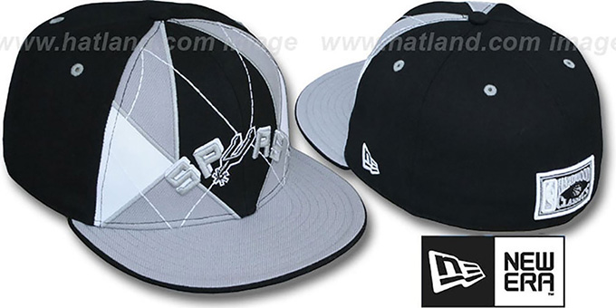 Spurs 'HARDWOOD BRADY' Fitted Hat by New Era - black-grey