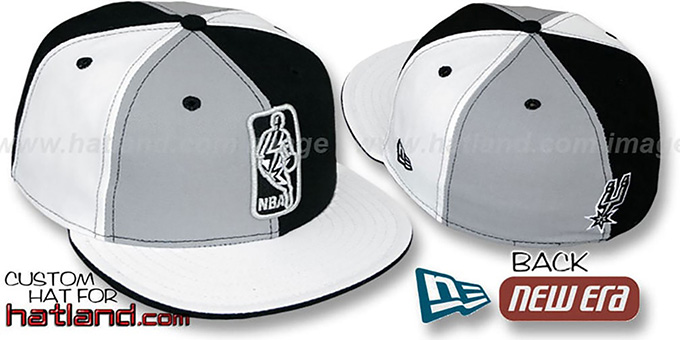 Spurs 'KEY-INSIDER PINWHEEL' Grey-Black-White Fitted Hat