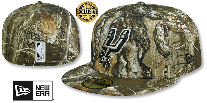 Spurs 'NBA TEAM-BASIC' Realtree Camo Fitted Hat by New Era