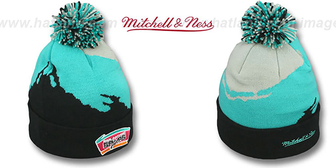 Spurs 'PAINTBRUSH BEANIE' by Mitchell and Ness