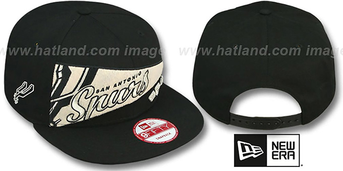 Spurs 'PENNANT SNAPBACK' Black Hat by New Era