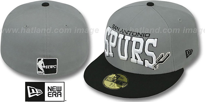 Spurs 'PRO-ARCH' Grey-Black Fitted Hat by New Era