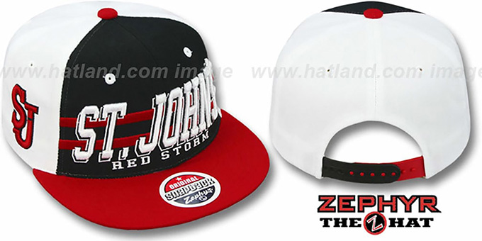 St. Johns '2T SUPERSONIC SNAPBACK' Black-Red Hat by Zephyr