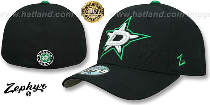 Stars 'SHOOTOUT' Black Fitted Hat by Zephyr