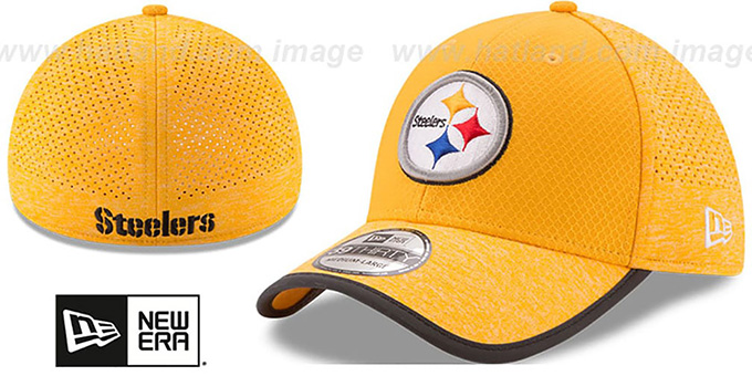 Pittsburgh Steelers 2017 NFL TRAINING FLEX Gold Hat