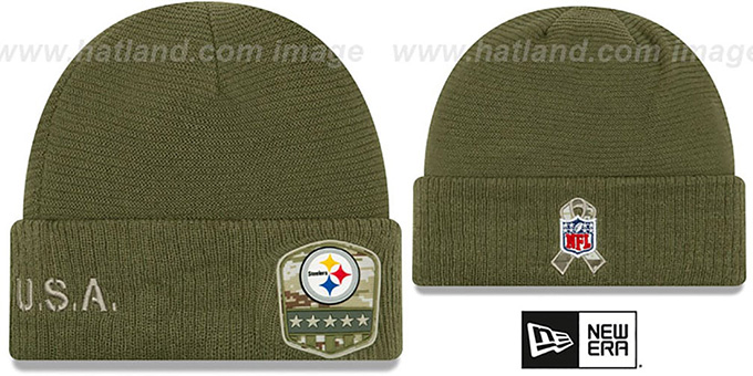 Steelers '2019 SALUTE-TO-SERVICE' Knit Beanie Hat by New Era