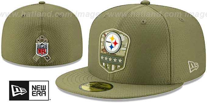 olive green steelers hat