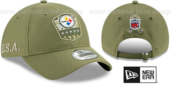 olive green steelers hat