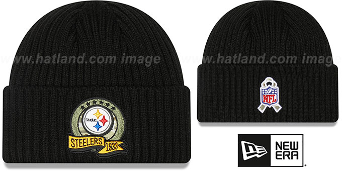 Steelers '2022 SALUTE-TO-SERVICE' Knit Beanie Hat by New Era