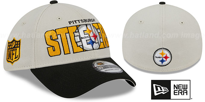 Steelers 2023 'NFL DRAFT FLEX' Stone-Black Hat by New Era