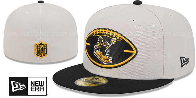 Steelers '2024 HISTORIC SIDELINE' Stone-Black Fitted Hat by New Era