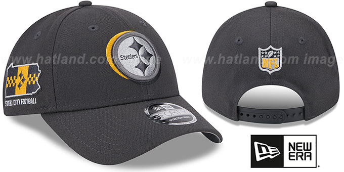 Steelers 2024 'NFL DRAFT STRETCH-SNAP' Grey Hat by New Era