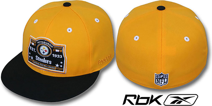 Steelers '2T ESTABLISHED' Gold-Black Fitted Hat by Reebok