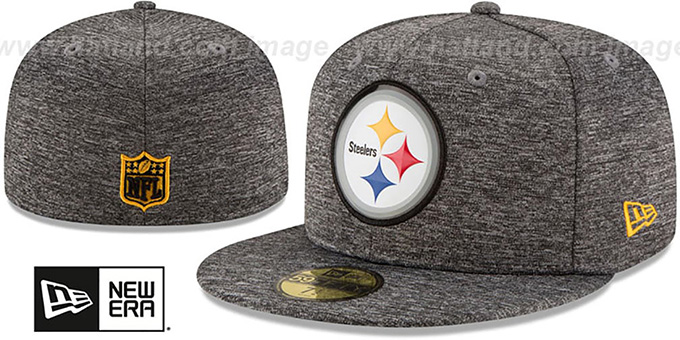 Steelers 'BEVEL' Heather Grey Fitted Hat by New Era