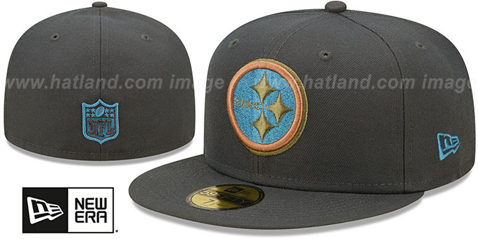 Steelers 'COLOR PACK MULTI' Charcoal Fitted Hat by New Era