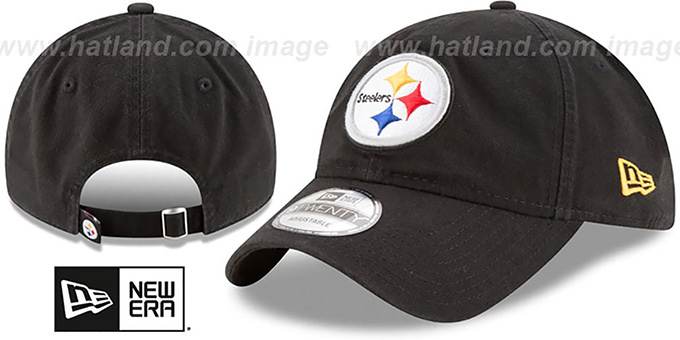 Steelers 'CORE-CLASSIC STRAPBACK' Black Hat by New Era