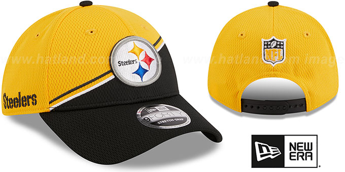 Steelers 'DASHMARK SIDELINE SNAPBACK' Gold-Black Hat by New Era