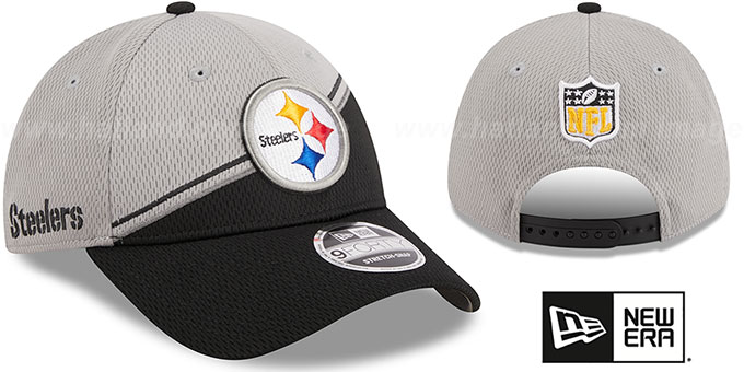 Steelers 'DASHMARK SIDELINE SNAPBACK' Grey-Black Hat by New Era