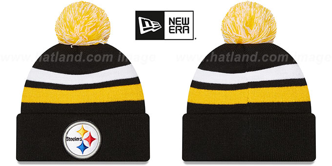 Steelers 'FRESH STRIPED' Knit Beanie Hat by New Era