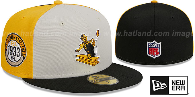 Steelers 'HISTORIC SIDELINE PINWHEEL' Fitted Hat by New Era