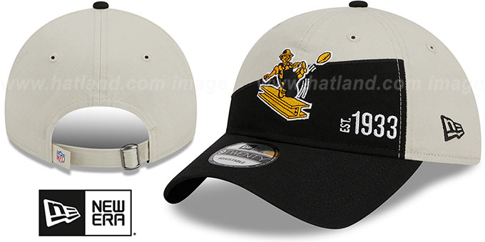 Steelers 'HISTORIC SIDELINE STRAPBACK' Tan-Black Hat by New Era