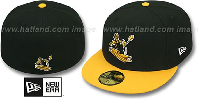 Steelers 'NFL 2T THROWBACK TEAM-BASIC' Black-Gold Fitted Hat by New Era