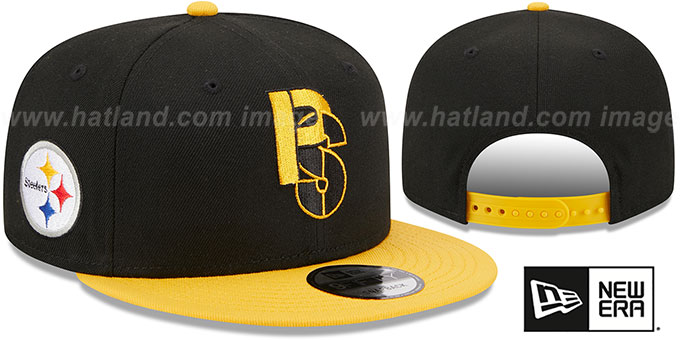 Steelers 'NFL LIGATURE SNAPBACK' Black-Gold Hat by New Era